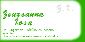 zsuzsanna kosa business card